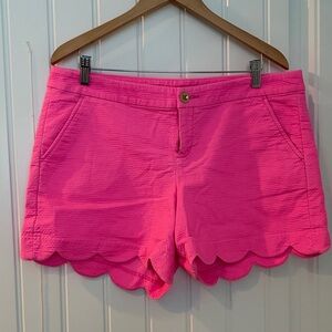 Lilly Pulitzer Pink Scalloped Women Shorts - 14